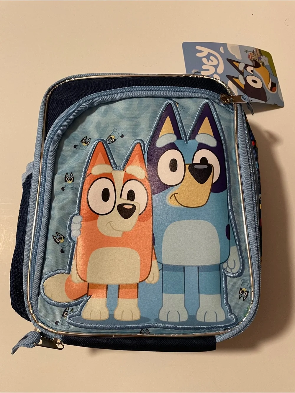 Bluey Siblings Polyester Reusesble Lunchbox Bluey & Bingo Characters NWT